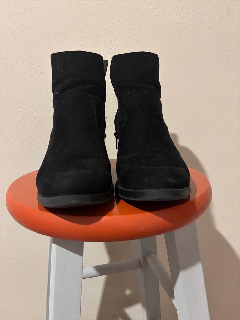 Old Navy Black Suede Ankle Boots